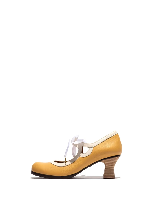 Fly London BUPY464FLY, Moccasin Women's Fashion Shoes, Bumblebee/OFFWHITE, 6