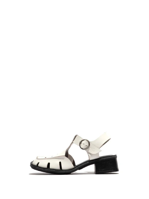 Fly London EFAI392FLY, Sandal Women's Fashion Shoes, WHITE/BLACK, 3