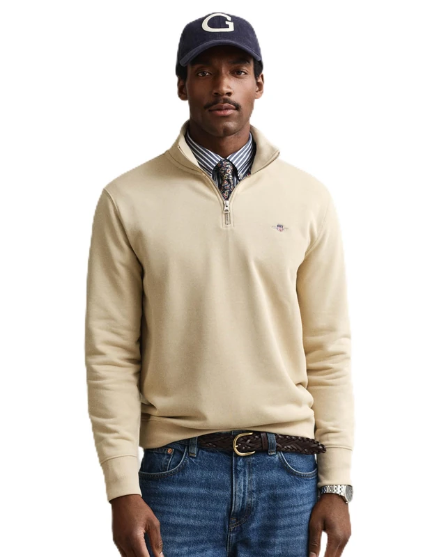 GANT REG Shield Half Zip Sweat - Men's Cardigan