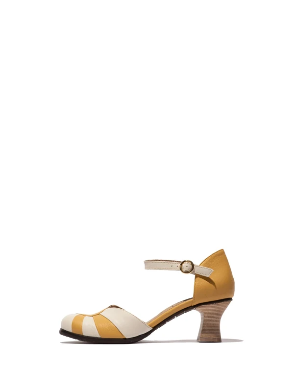 Fly London BESH087FLY, Sandal Women's Fashion Shoes, OFFWHITE/BUMBLEBEE, 3