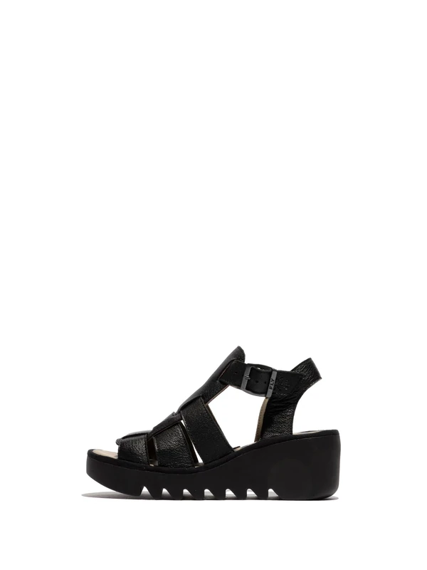 Fly London BAIC621FLY, Sandal Women's Fashion Shoes, BLACK, 4