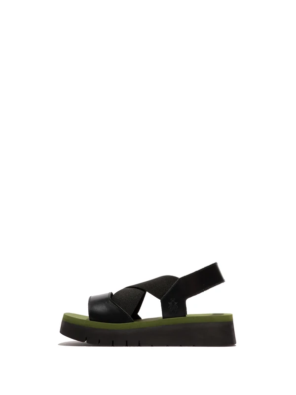 Fly London SERK418FLY, Sandal Women's Fashion Shoes, BLACK/BLACK/BRICK, 4