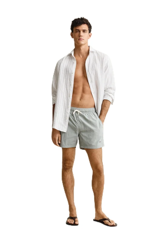 GANT Men's Shorts Swim Trunks, Washed Turquoise, S