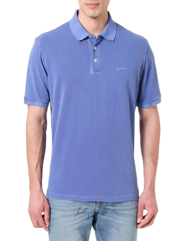GANT Men's Sunfaded Ss Polo Shirt, Blue (Vintage Blue), XXL