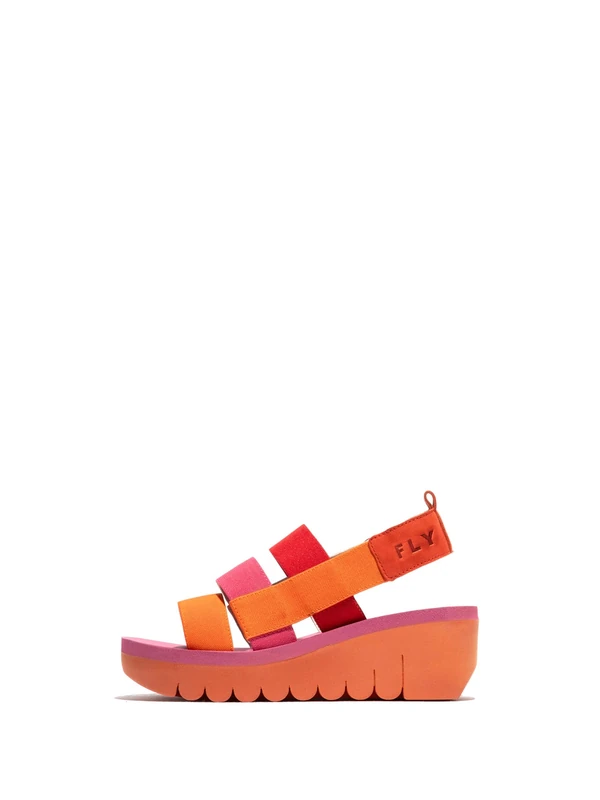 Fly London YERE847FLY, Sandal Women's Fashion Shoes, DEVIL RED/MULTICOLOR/LILAC, 5