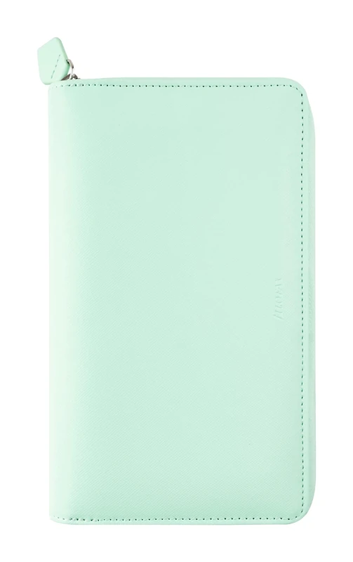 Filofax Saffiano Personal Compact Zip Organiser - Mint