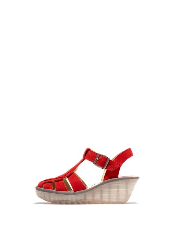 Fly London YERU619FLY, Sandal Women's Fashion Shoes, SCARLET, 5