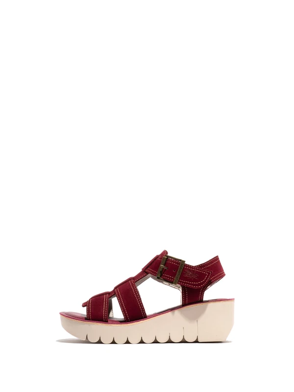 Fly London YUDD236FLY, Sandal Women's Fashion Shoes, BERRY, 4