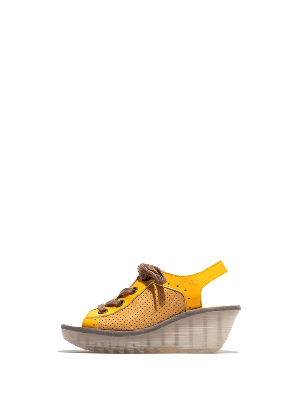 Fly London Women's YUTA617FLY Sandal, Yellow/Bumblebee, 8 UK