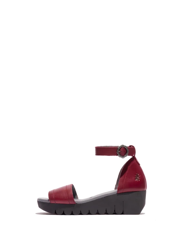Fly London VOIK386FLY, Sandal Women's Fashion Shoes, BURGUNDY, 4