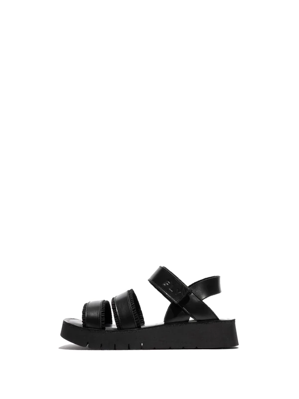 Fly London SEIG420FLY, Sandal Women's Fashion Shoes, BLACK, 5
