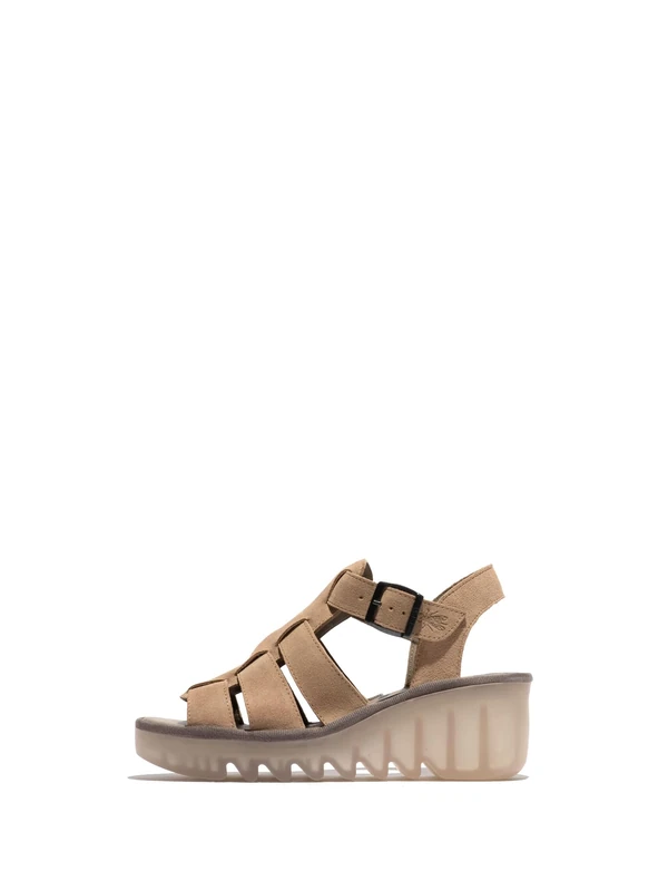 Fly London Women's BAIC621FLY Sandal, Taupe, 5 UK
