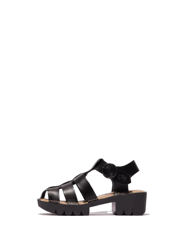Fly London Women's EMME511FLY Sandal, Black, 9 UK