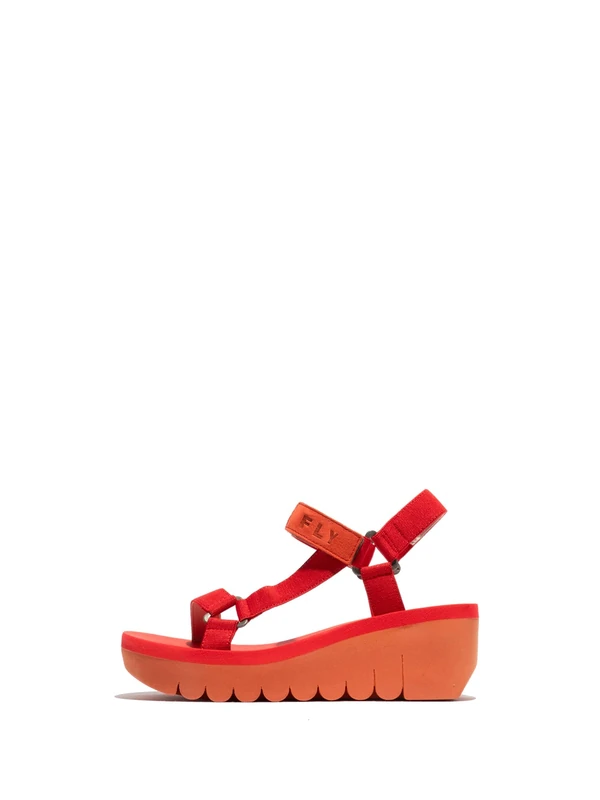 Fly London YEFA726FLY, Sandal Women's Fashion Shoes, DEVIL RED, 4 - Image 1