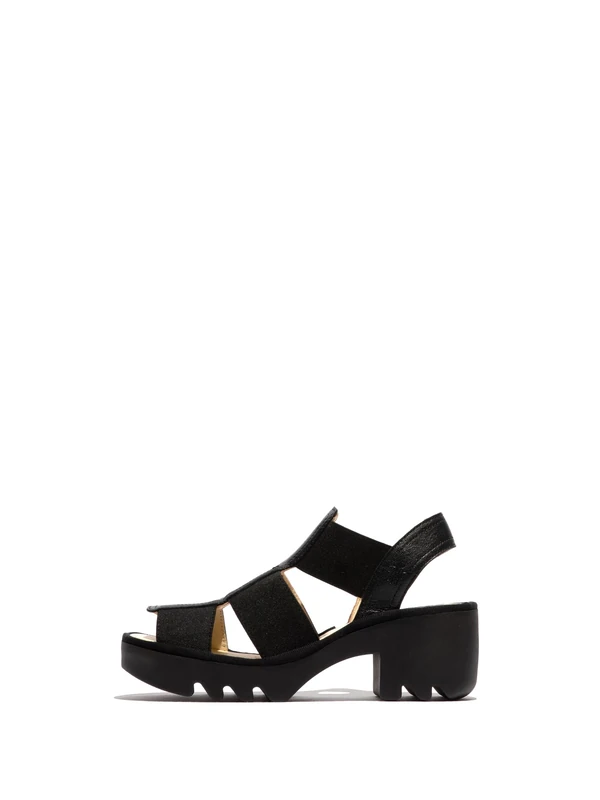 Fly London TEEV615FLY, Sandal Women's Fashion Shoes, BLACK, 6