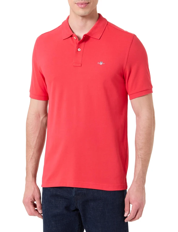 GANT Men's Reg Emb Archive Shield Polo Shirt, Rose-red, M