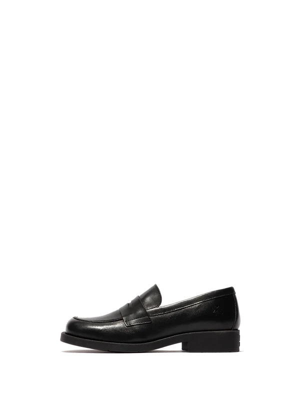 Fly London REIF194FLY, Moccasin Women's Fashion Shoes, Black, 7