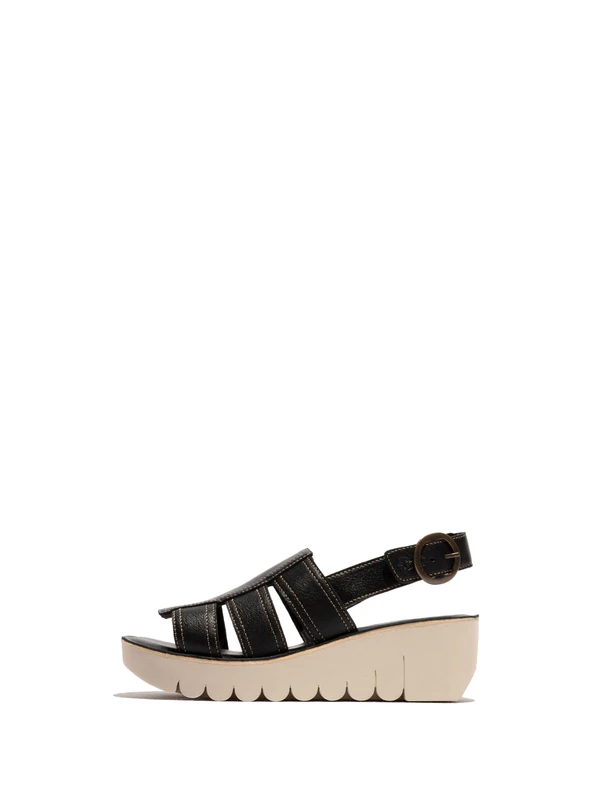 Fly London YOLF400FLY, Sandal Women's Fashion Shoes, BLACK, 8