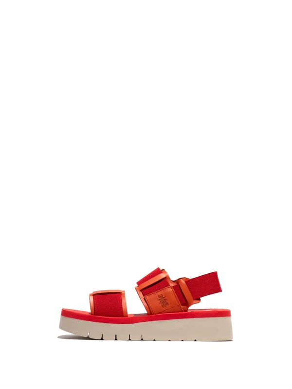 Fly London Women's SORU277FLY Sandal, Scarlet/RED/RED, 4 UK