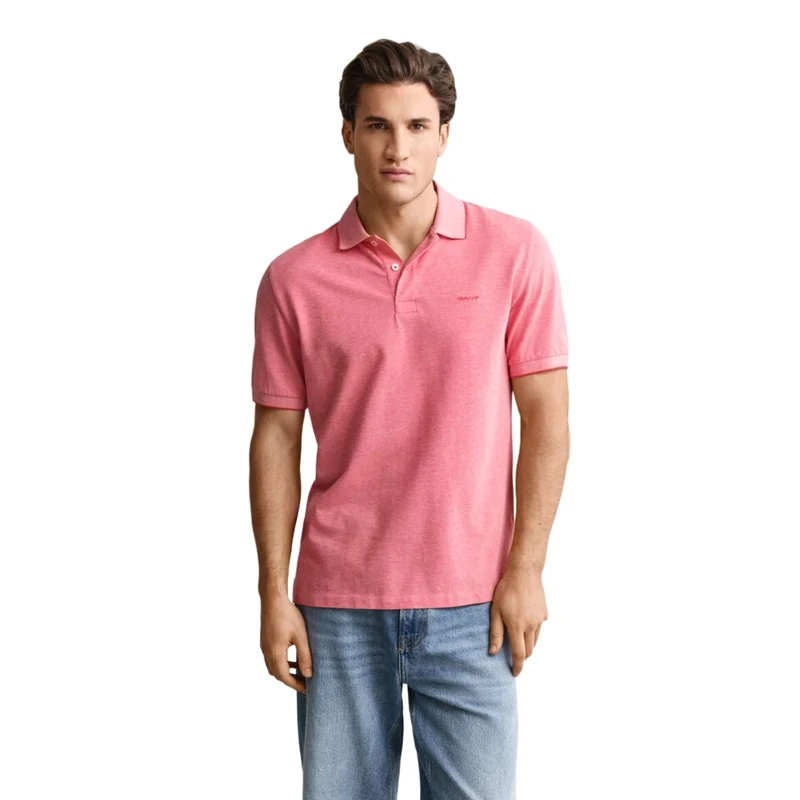 GANT 2 Tone SS Polo Rose-red