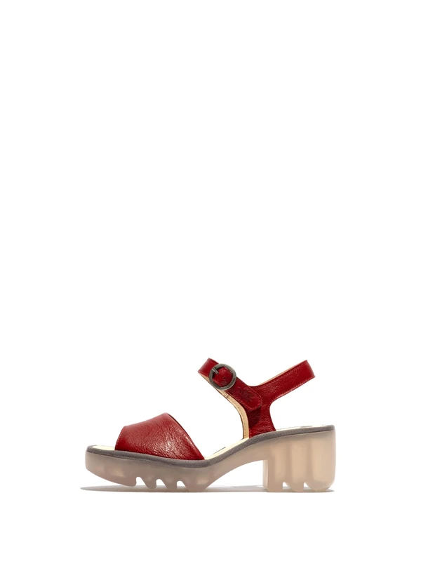 Fly London Women's TULL503FLY Sandal, Lipstick RED, 7 UK