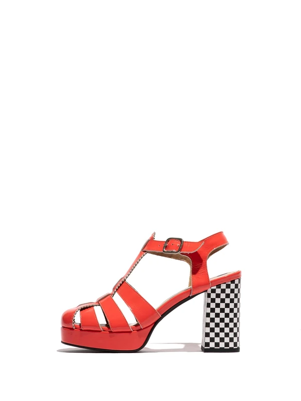 Fly London EVIT452FLY, Sandal Women's Fashion Shoes, SCARLET, 8
