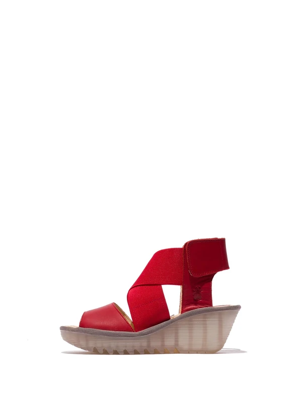 Fly London YUBA385FLY, Sandal Women's Fashion Shoes, RED, 7