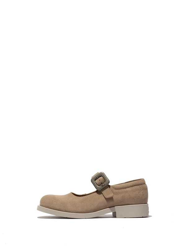 Fly London RADY210FLY, Mary Jane Flat Women's Fashion Shoes, Taupe, 5