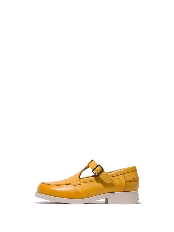 Fly London ROZI209FLY, Mary Jane Flat Women's Fashion Shoes, Mustard, 6