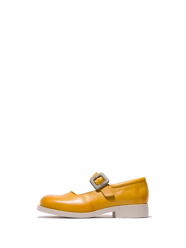 Fly London Women's RADY210FLY Mary Jane Flat, Mustard, 5 UK