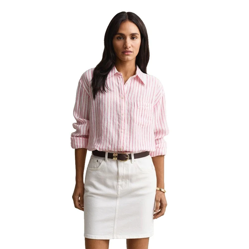 GANT REL Striped Linen LS Shirt - Image 1