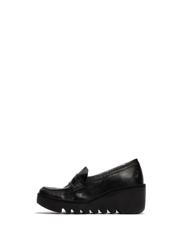 Fly London BILZ609FLY, Moccasin Women's Fashion Shoes, Black, 5