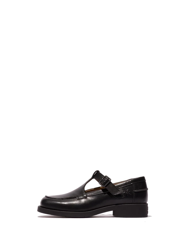 Fly London ROZI209FLY, Mary Jane Flat Women's Fashion Shoes, Black, 4
