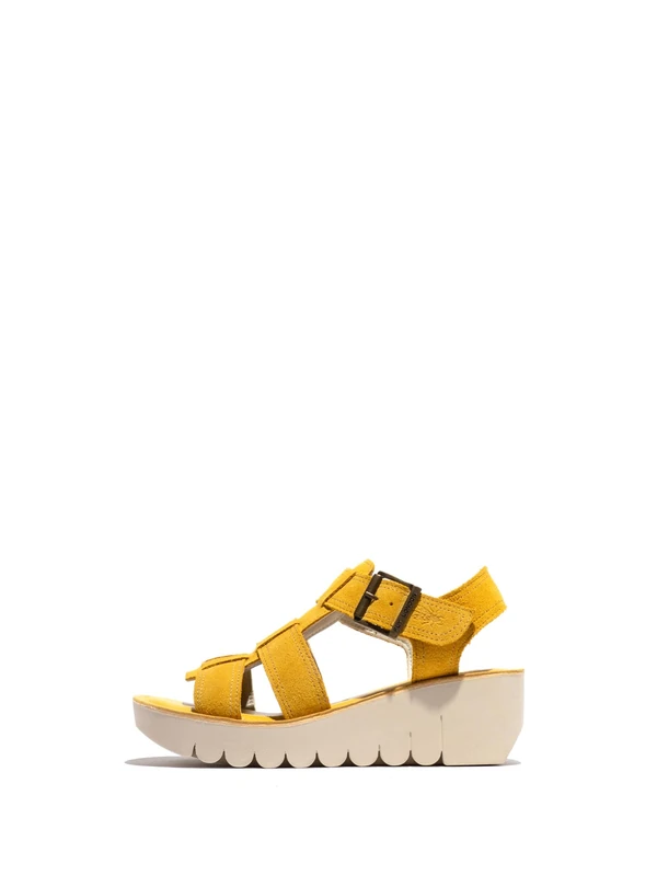 Fly London YUDD236FLY, Sandal Women's Fashion Shoes, YELLOW, 4