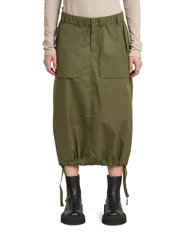 G-STAR Midi Parachute Skirt wmn, Colour Green, Size 29