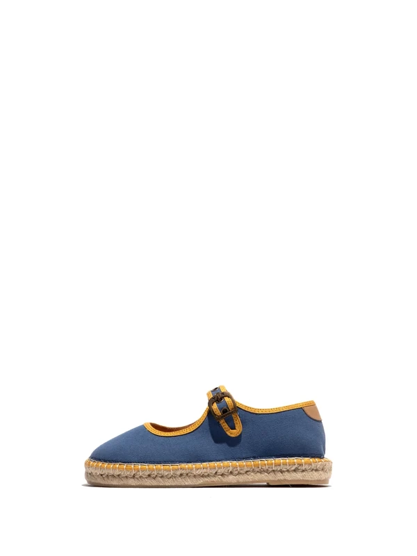 Fly London Women's CERF582FLY Espadrille, Blue/Yellow, 4 UK