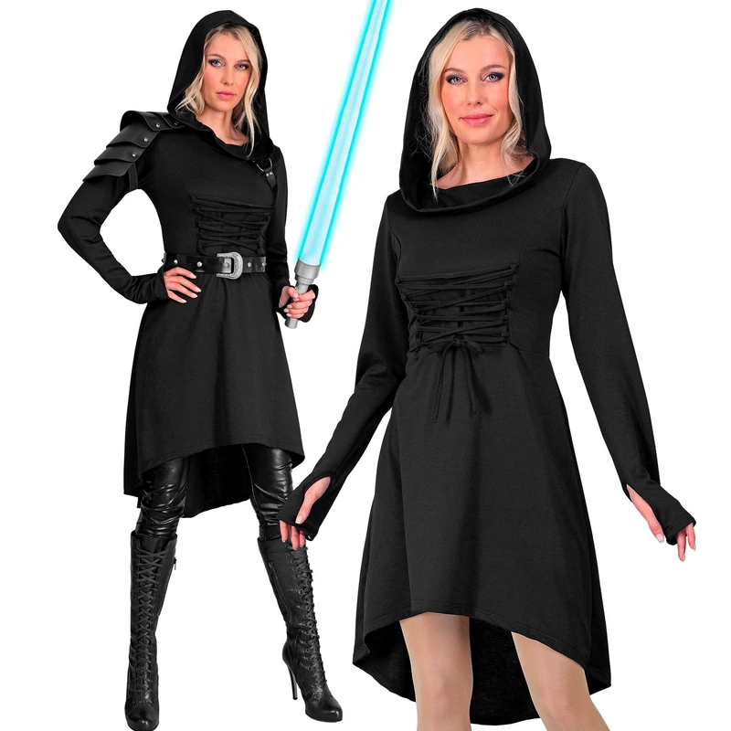 W WIDMANN Milano Party Fashion Women's Mittelalter/Gothic-Kleid Medieval Dress, Black, M - Image 1