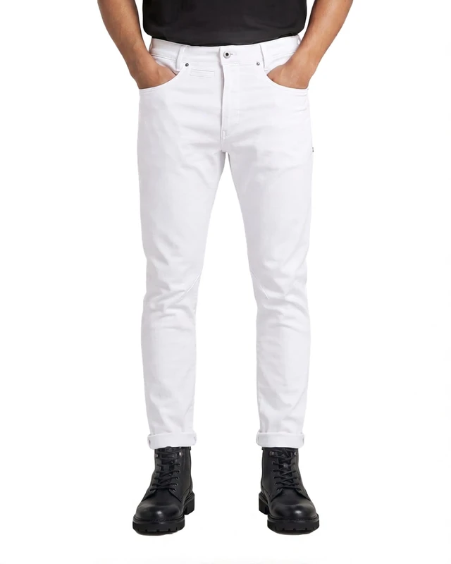 G-STAR Men's D-STAQ 3D Slim Jeans, Colour White, Size: Waist 36, Inseam 34
