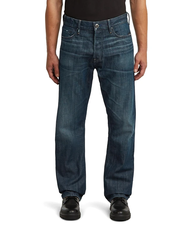 G-Star Men's Dakota Regular Straight Jeans, Colour Blue, Size: Waist 34, Inseam 34