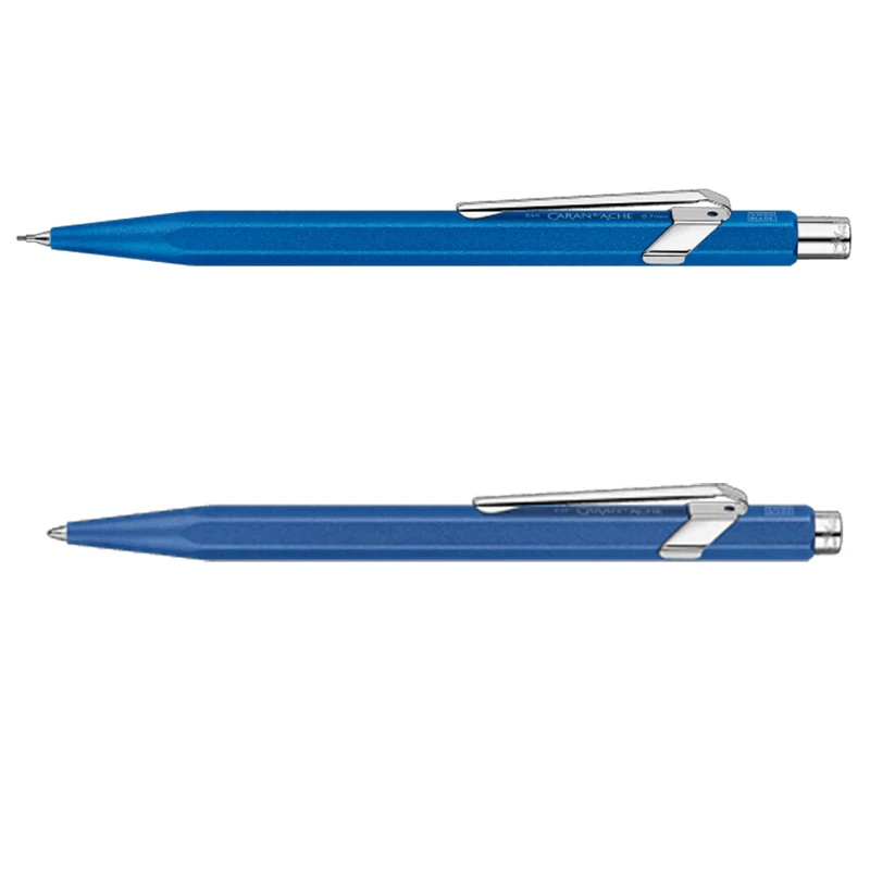 Caran d'Ache 849 Colormat-x Set: Ballpoint Pen & Mechanical Pencil, Blue