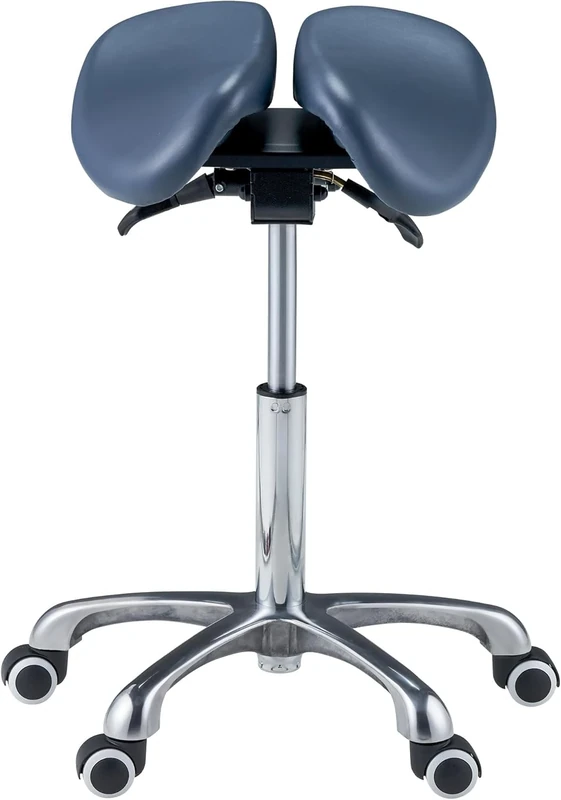 Master Massage Berkeley Split Style Saddle Stool for Dentist, Massage Therpaist, Tatoo Artist in Royal Blue