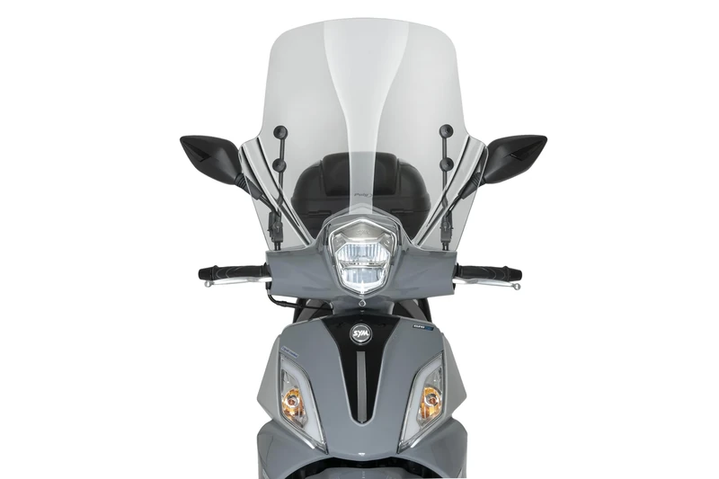 Puig 22328W Carenabris T.X.; aerodynamic for scooter; impact and UV resistant; easy installation; modern and functional city design, Clear