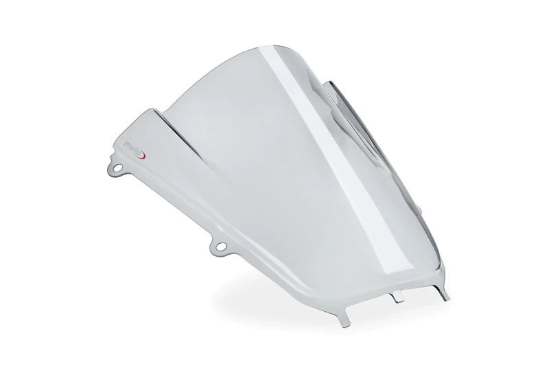 Puig 22284W Z-Racing Windscreen; aerodynamic design with double height; improves rider protection; made of high-impact acrylic; TÜV approved; easy installation, Clear