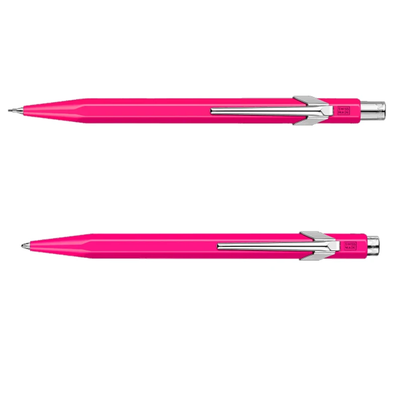 Caran d'Ache 849 Set: Ballpoint Pen & Mechanical Pencil, Pink Fluo