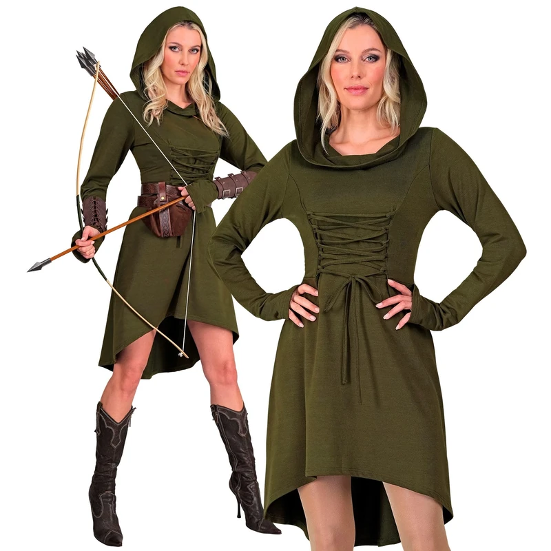 W WIDMANN MILANO Party Fashion 13844 Mittelalter/Gothic-kleid Medieval Dress, Green, XL