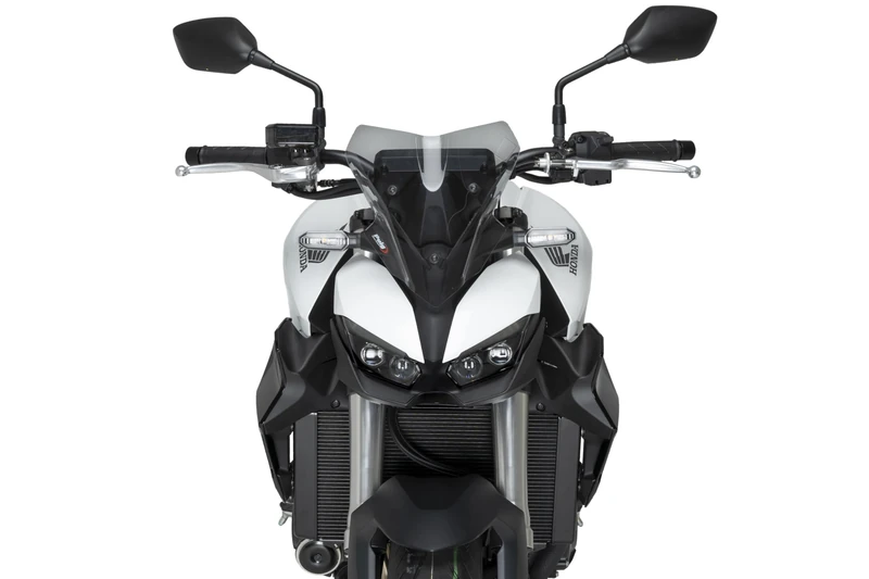 Puig 22381H New Generation Sport; aerodynamic sport windscreen; made of high-resistance PMMA; includes metal brackets and TÜV approval, Smoke