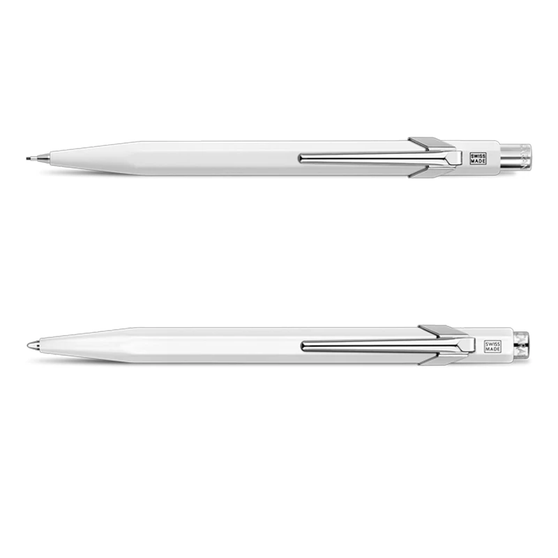 Caran d'Ache 849 Set: Ballpoint Pen & Mechanical Pencil, White