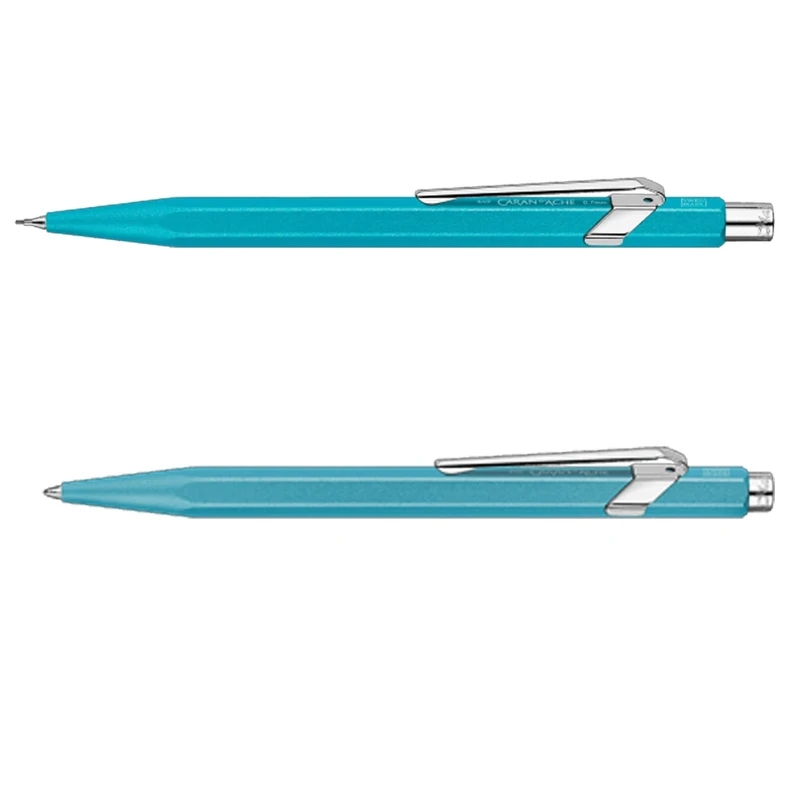 Caran d'Ache 849 Colormat-x Set: Ballpoint Pen & Mechanical Pencil, Turquoise