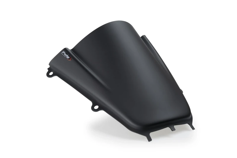 Puig 22284J Z-Racing Windscreen; aerodynamic design with double height; improves rider protection; made of high-impact acrylic; TÜV approved; easy installation, Matte Black