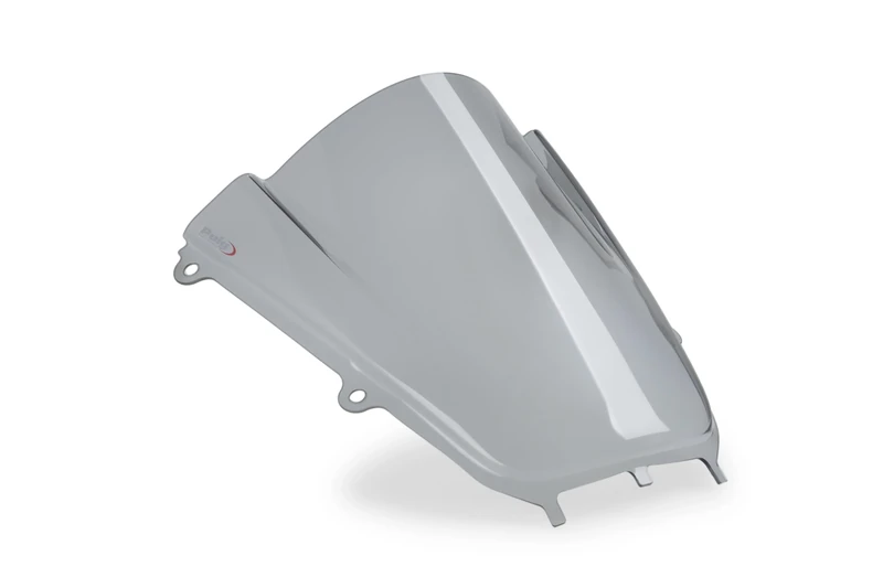 Puig 22284H Z-Racing Windscreen; aerodynamic design with double height; improves rider protection; made of high-impact acrylic; TÜV approved; easy installation, Smoke